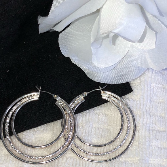 Sterling Silver Hoops - Picture 4 of 7